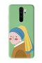 Xiaomi Redmi Note 8 Pro Compatible Pearl Earring Girl Design Green Launch Phone Case