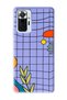 حافظة هاتف Xiaomi Redmi Note 10 Pro - Max متوافقة مع تصميم الخط أرجواني