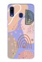 Lilac Launch Phone Case with Line Art Design for Samsung A20 - A30 Compatible