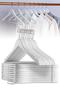 24 Pieces Wooden Look Plastic Clothes and Clothes Hangers White