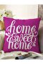 Home Sweet Home Double Sided Digital Printed Decorative Raschel Knitted Pillow Throw Pillow Cover