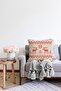 Double Sided Cross Stitch Motif New Year's Themed Digital Printed Raschel Knitted Throw Pillow Cover - 2