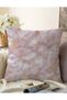 Double Sided Powder Colored Marble Patterned Digital Printed Raschel Knitted Pillow Throw Pillow Cover
