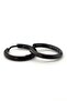 Round Design Big Hoop Black Steel Men's Earrings E756 - 2