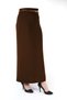 Women's Hijab Long Straight Tan Pencil Skirt with Closed Slit - 2
