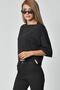 Women's Black Crew Neck T-Shirt - 2