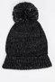 Women's Black Red Pompom Knitwear Beret R7505AZ20WN - 2