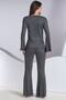 Women's Gray Printed Pajama Set - 2