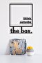 زخرفة ديكور الحائط "Think Outside The Box"، لوحة ديكور خشبية