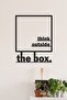 زخرفة ديكور الحائط "Think Outside The Box"، لوحة ديكور خشبية - 4