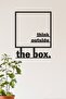 زخرفة ديكور الحائط "Think Outside The Box"، لوحة ديكور خشبية - 5