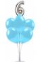 Blue 6 Number Balloon Stand
