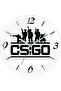 Csgo Game Silent Mite Curved Real Glass Wall Clock