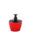 Plastic Red Liquid Soap Dispenser with Fish Back Pattern