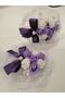 Purple and White Floral Mother-Daughter Hair Band Set - 2