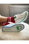 Bn-30176 Benetton Linen Sports Shoes White & Green - 5