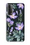 Winter Flower Design Black Launch Phone Case Compatible with Huawei P Smart 2021