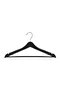 6 Wooden Look Plastic Clothes and Clothes Hangers Black - 6