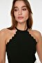 Siyah Halter Yaka Bluz TWOSS22BZ0762 - 7