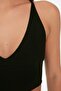 Black Super Crop Back Detailed Knitwear Thin Blouse Twoss22Bz0760 - 8