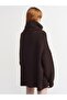 2268 Turtleneck Wide Sweater - Dark Brown - 3