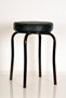 5 Pieces Black Leather Claret Red Profile Octopus Stool Metal Stool Kitchen Stool
