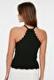 Siyah Halter Yaka Bluz TWOSS22BZ0762 - 9