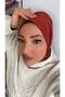 Women's Hijab Tile Snap Neck Collar Hijab Bonnet Model Scarf Shawl - 4