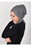 Black and White Patterned Practical Gathered Ready Cap - 2