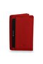 Unisex Genuine Leather Wallet And Card Holder 1818 Red - 2