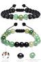 Certified Natural Moss Agate Onyx Stone Natural Stone Bracelet Set - 2
