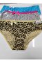 Women's 9-Piece Patterned Cotton Lycra Panties High Waist - 4