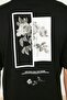 Siyah Oversize/Geniş Kesim Bisiklet Yaka Sırt Baskılı %100 Pamuk Kısa Kollu T-Shirt TMNSS21TS1223 - 5