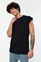 Basic Lacivert-Gri 2'li Paket Oversize/Geniş Kesim Pamuklu Kolsuz T-Shirt/Atlet TMNSS22AL0070 - 4