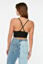 Black Super Crop Back Detailed Knitwear Thin Blouse Twoss22Bz0760 - 9