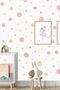 Large and Small Pink Shades Round Wall Sticker Wall Ornament Wall Sticker 96 Pieces