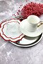 Red Color Double Wrap Embroidered 12 Piece Set Placemat And Cocktail Napkin - 2