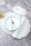 White Color Double Wrap Embroidered 8 Piece Set Placemat And Cocktail Napkin