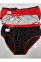 Women's 9-Piece Patterned Cotton Lycra Panties High Waist - 6