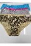 Women's 9-Piece Patterned Cotton Lycra Panties High Waist - 7