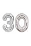 Best 30 Years Number Foil Balloon Silver 40 Inch 100 cm