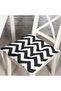 Modern Zigzag Patterned Digital Printed Fluffy Chair Cushion - 2