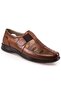 Men's Tan Genuine Leather Orthopedic Sandals & Shoes - 2