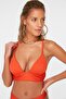 Turuncu Dokulu Üçgen Push Uplı Bikini Üstü TBESS21BU0010