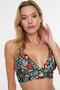 Geometrik Desenli Üçgen Kaplı Bikini Üstü TBESS21BU0343