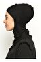 Black Ecardin Hijab Bonnet - Neck Collar - 4