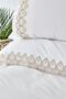 Fidelle Gold Double 100% Cotton French Lace Duvet Cover Set - 2