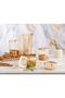 Copper Cover Vacuumed Set of 5 Square Storage Containers Transparent - 2