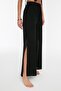 Beach Clothing Black Woven Flared Cotton Beach Pants Tbess21Pl0493 - 3