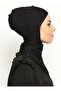 Black Ecardin Hijab Bonnet - Neck Collar - 3